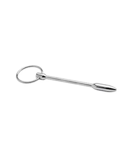 Kink Range Beaded Penis Plug - 4.7 Inch - Silver — image 3 of 4