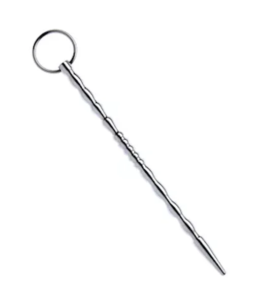 Kink Range Stainless Steel Twisted Penis Plug - 8.1 Inch - Silver — image 3 of 4