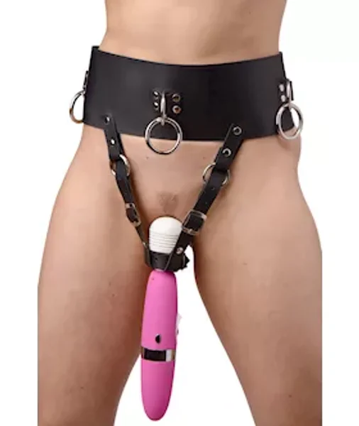 Wand Massager Orgasm Belt - Black — image 6 of 10