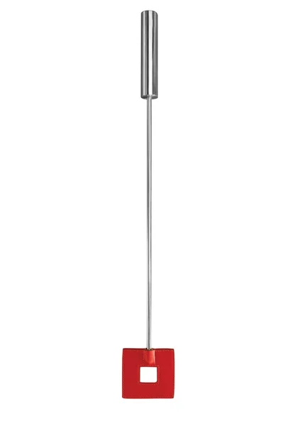 Leather Square Tipped Crop - Red - — image 5 of 6