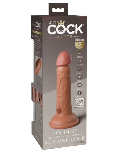 6'' Vibrating Dual Density Cock