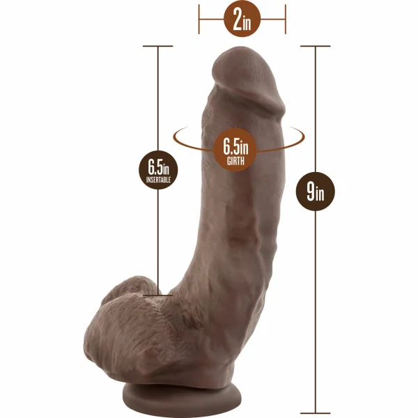 Dr. Skin Mr. Mayor Realistic Dildo With Balls & Suction Cup by Blush - Chocolate