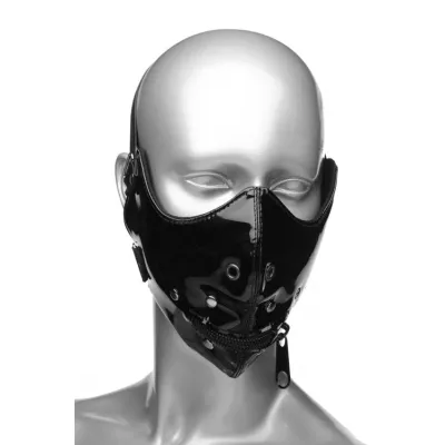 39 Master Series 39 Zipper Mouth Muzzle Face Mask in Black