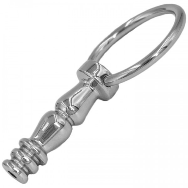 Torment Stainless Steel Hourglass Penis Plug – 3.8cm