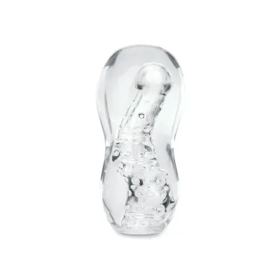 Zolo Gripz Wavy Squeezable Clear Stroker