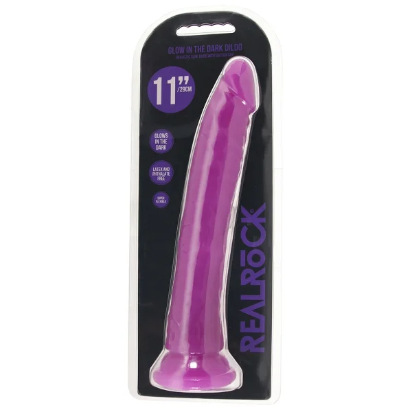 RealRock Glow In The Dark 11 Inch Slim Dildo