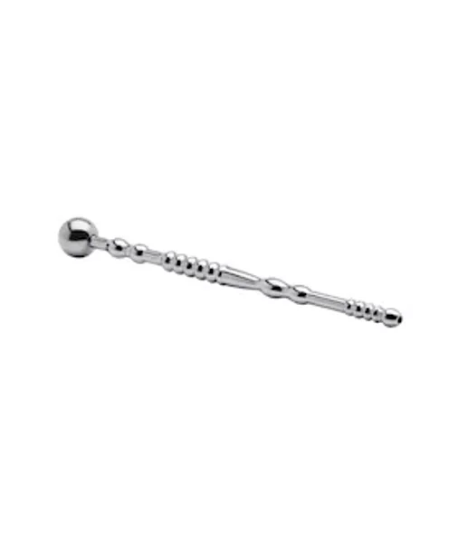 Kink Range Stainless Steel Ribbed Penis Plug - 5.7 Inch - Silver — image 3 of 4