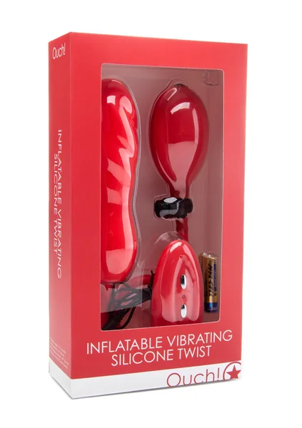 Inflatable Vibrating Silicone Twist - Red - — image 5 of 5