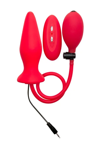 Inflatable Vibrating Silicone Plug - Red - — image 4 of 5