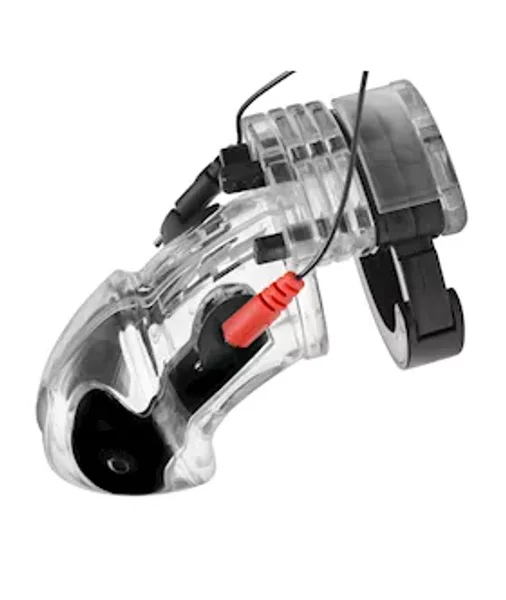 Electro Lockdown Estim Male Chastity Cage - Clear — image 2 of 2