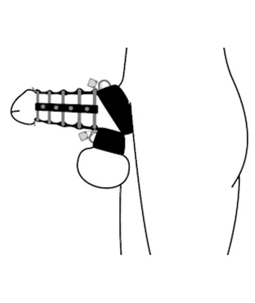 5 Ring Chasity Device - Black — image 7 of 8