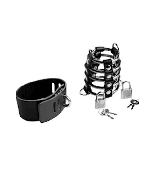 5 Ring Chasity Device - Black — image 6 of 8