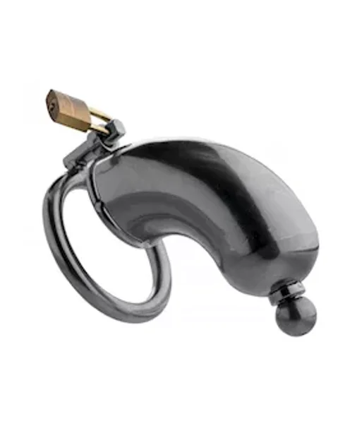 Chastity Cage With Urethral Insert - Silver — image 6 of 8