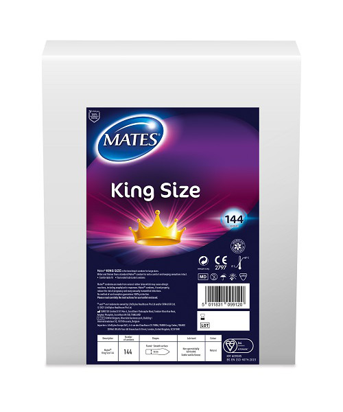 Mates King Size Condom BX144 Clinic Pack