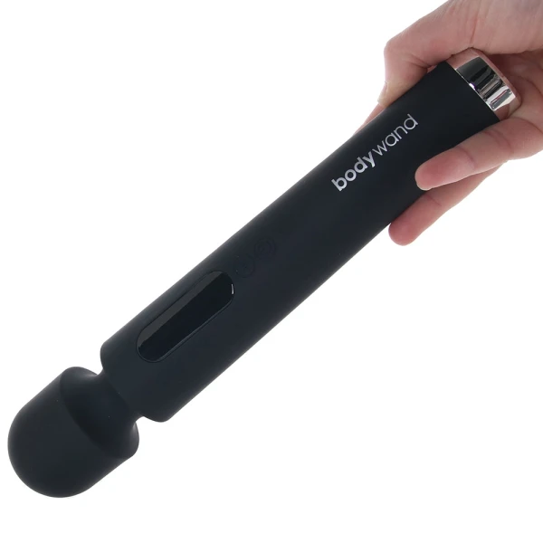 12" Power Wand Rechargeable Silicone Wand Style Massager By Bodywand - Black