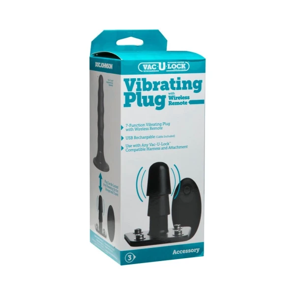 Vac-U-Lock™ Vibrating Plug with Wireless Remote