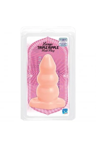 Triple Ripple Butt Plug - Large