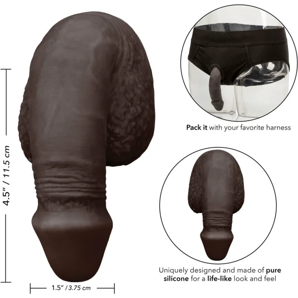 Packer Gear Silicone Packing Penis 5'' / 12.75 cm  By CalExotics - Coffee