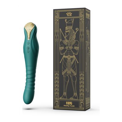 King Vibrating Thruster Turquoise Green G Spot Massage