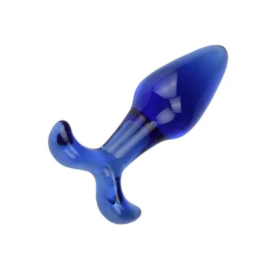 Lucent Fleur Glass Butt Plug 4 5 Inch Blue 4 5 Inch