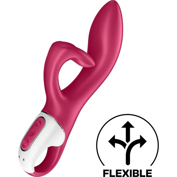 Satisfyer Embrace Me Silicone Rechargeable Flexible Dual Stimulation Vibrator - Berry