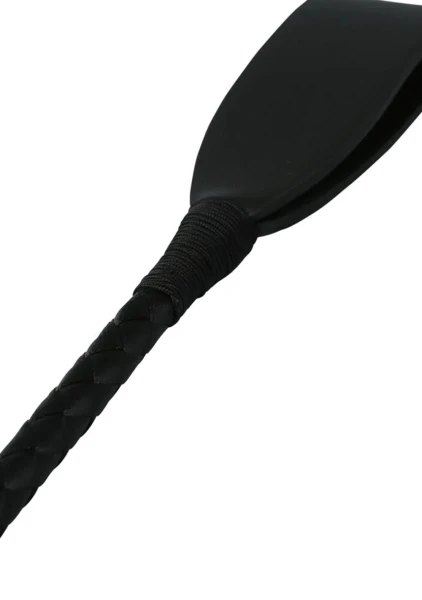 Bound Noir Nubuck Leather Riding Crop