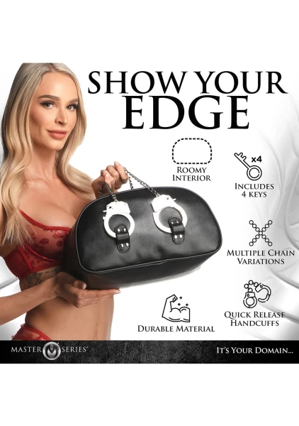 Cuffed and Loaded Travel Bag with Handcuff Handles