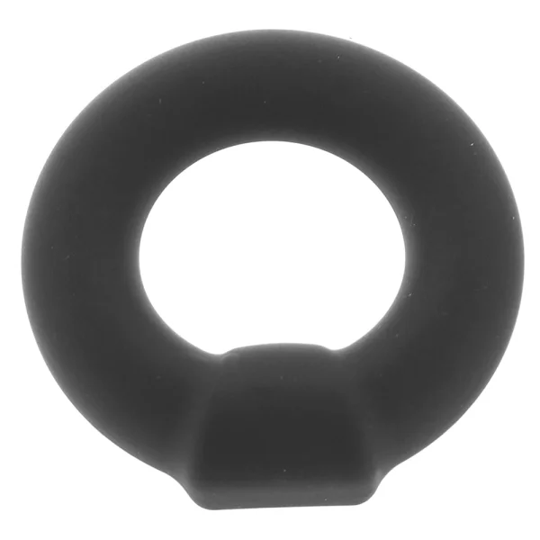 Alpha Liquid Silicone Optimum Cock Ring By CalExotics - Black