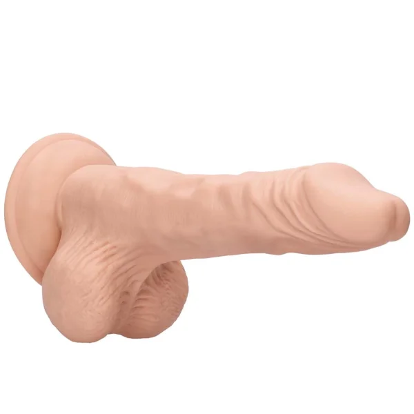 RealRock 8 Inch Dong With Testicles Flesh Pink — image 8 of 8