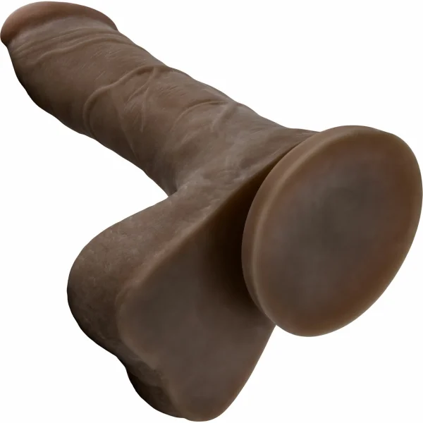 Au Naturel Mr. Perfect Sensa Feel Dual Density Dildo By Blush - Chocolate