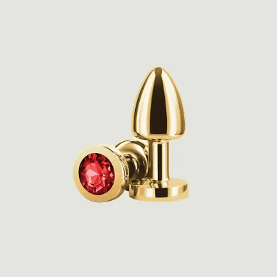 Rear Assets Gold Red Gem Petite Anal Plug
