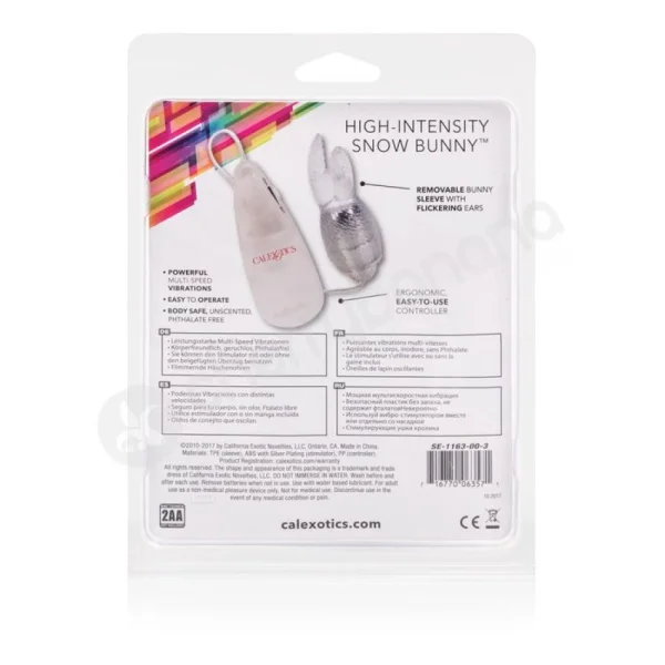 Hi-Intensity Clear Snow Bunny Bullet Vibrator