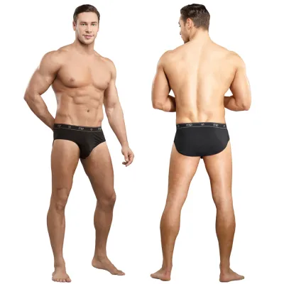 Male Power Bamboo Thruster Bikini Black Large