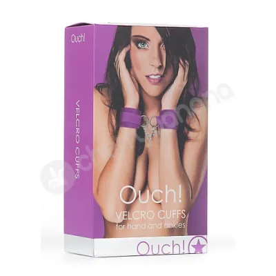 Ouch Purple Velcro Cuffs