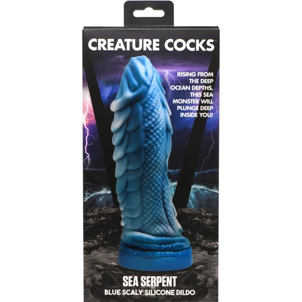 Sea Serpent Scaly 8.3" Silicone Suction Cup Dildo By Creature Cocks