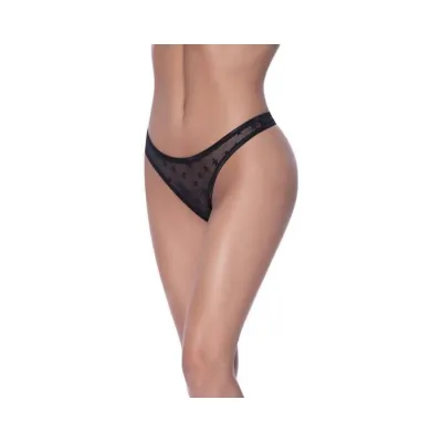 Women s Lingerie Magic Silk Love Star High Leg High Waist Micro Tanga Black S m