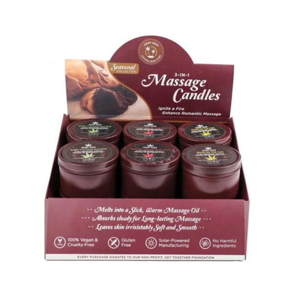 : Earthly Body Pre-pack 2023 Holiday Candle 12-piece Display And Tester 6 Oz.