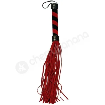 Bad Kitty Red 38cm Flogger With Wrist Strap