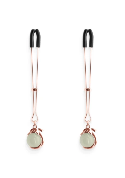 Bound Adjustable G1 Glow In The Dark Nipple Clamps by NS Novelties - Gunmetal