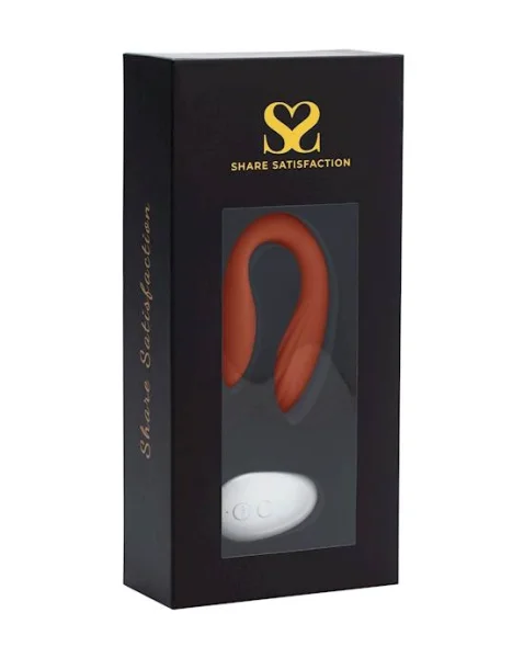 Share Satisfaction Gaia Remote Controlled Couples Vibrator - Orange
