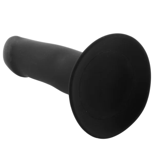 Squeeze-It Squeezable Phallic 6.75" Suction Cup Dildo - Black