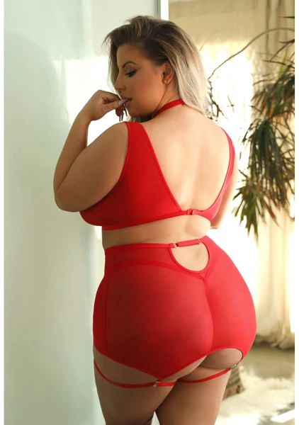 Vaughn Harness Bralette, Gartered Skirt and Panty - Plus Size — image 4 of 4