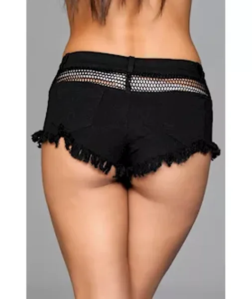 Such A Catch Denim Shorts - Black - S — image 3 of 5