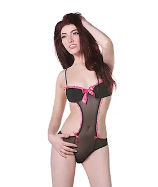 Mesh Teddy With Ribbons - Pink - L/xl — image 2 of 2