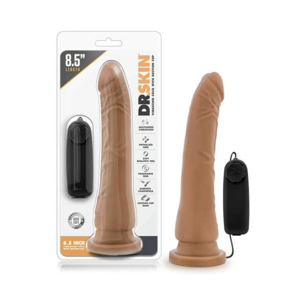 Dr. Skin 8.5 Inch Vibrating Realistic Cock With Suction Cup