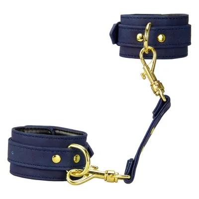 Love In Leather Wrist Cuffs with Metal Detail