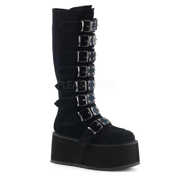 3 1/2 inches PF Knee High Boot w/ 8 Buckle Straps, Back Metal Zip — image 13 of 20