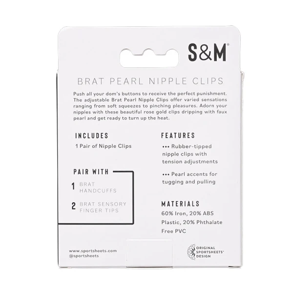 Sportsheets Brat Pearl Nipple Clips