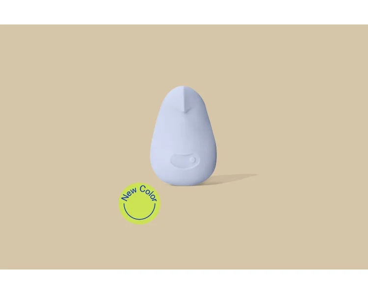 POM Silicone Rechargeable Flexible Waterproof Vibrator by Dame - Ice