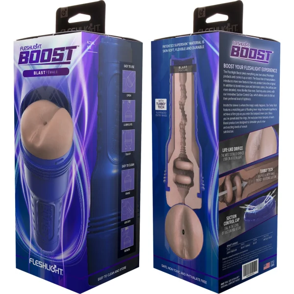 Fleshlight Boost Blast Butt With Vulva Penis Masturbator With Turbo Tech